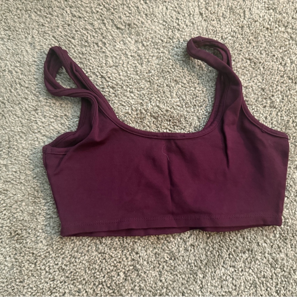 Fashion Nova Deep Purple Crop Top - Picture 2 of 2